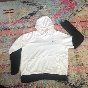 Puma Cream and Black Hoodie